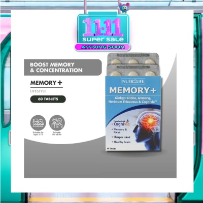 NUTRILIFE Memory+ Tablet (Boosts Brain Health & Memory) 60s image