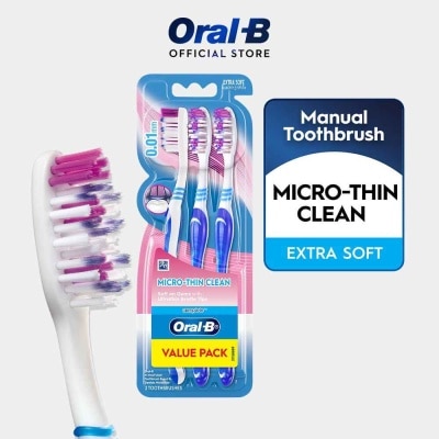 ORAL-B Complete Micro-Thin Clean Extra Soft Toothbrush 3s