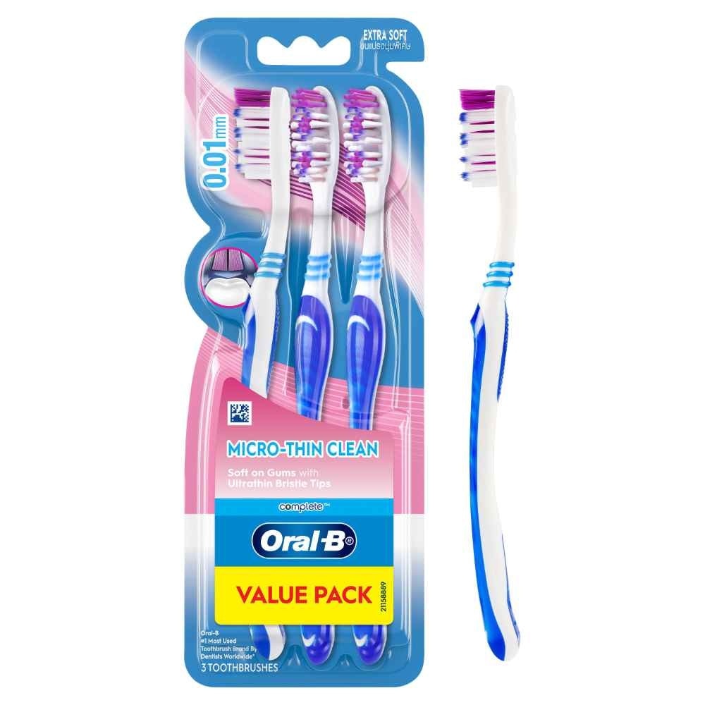Complete Micro-Thin Clean Extra Soft Toothbrush 3s