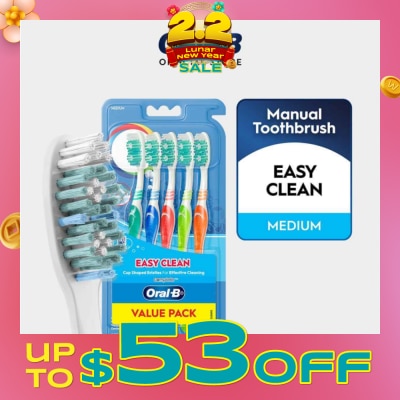 ORAL-B Complete Easy Clean Medium Toothbrush 5s