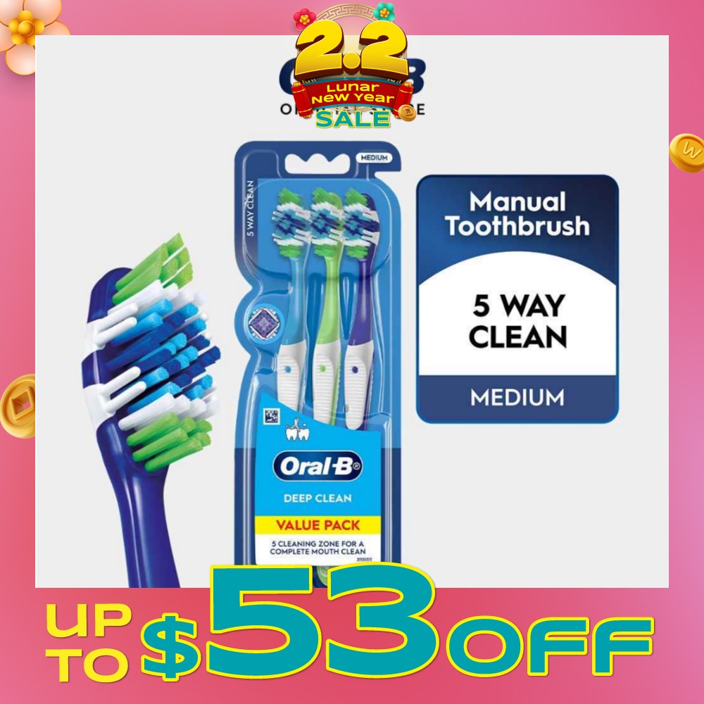 Complete 5 Way Clean Medium Toothbrush 3s