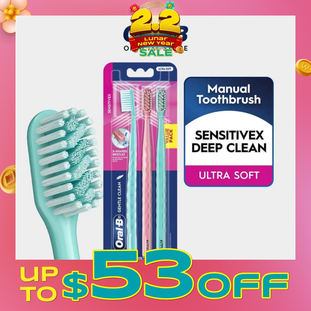 SensitiveX Deep Clean Ultra Soft Toothbrush 3s