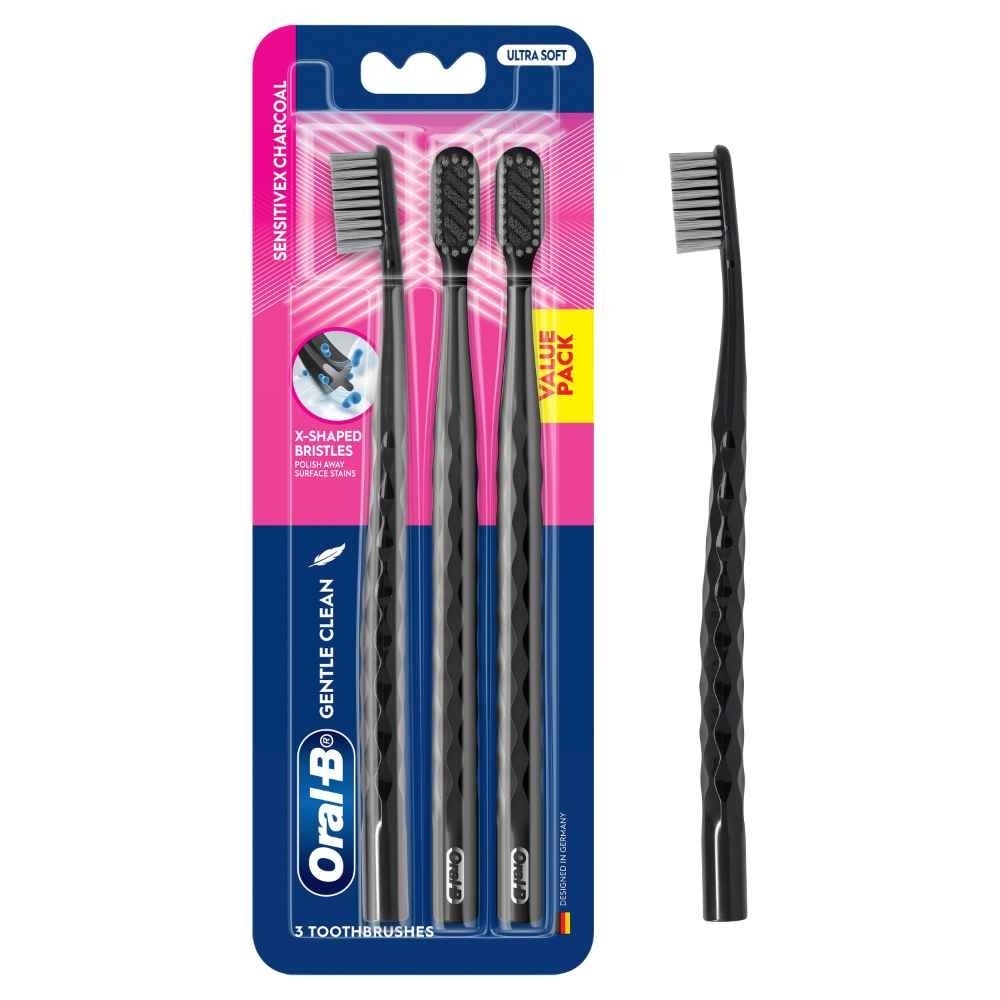 SensitiveX Charcoal Ultra Soft Toothbrush 3s