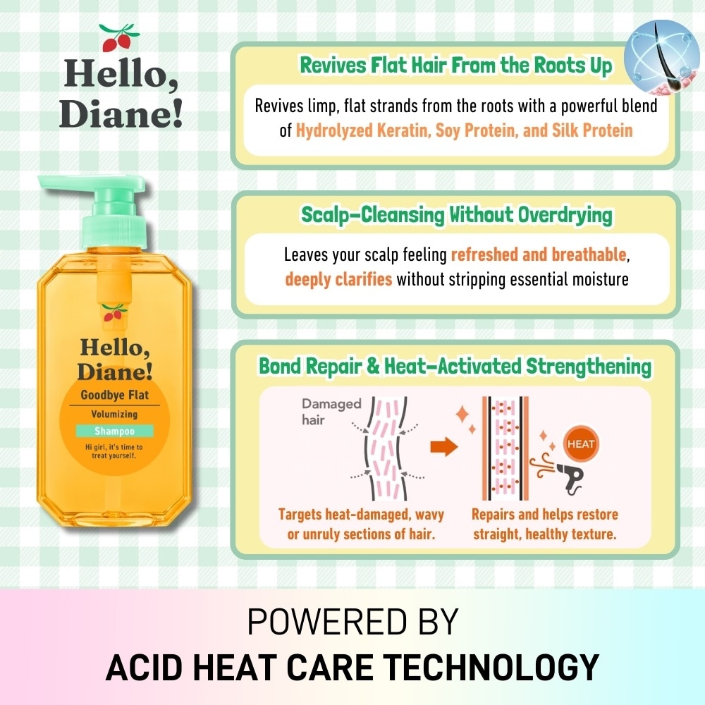 Hello, Diane! Goodbye Flat Volumizing Shampoo 400ml