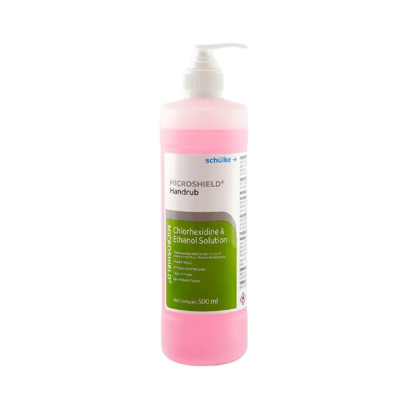 Chlorhexidine & Ethanol Solution Pink Handrub 500ml image