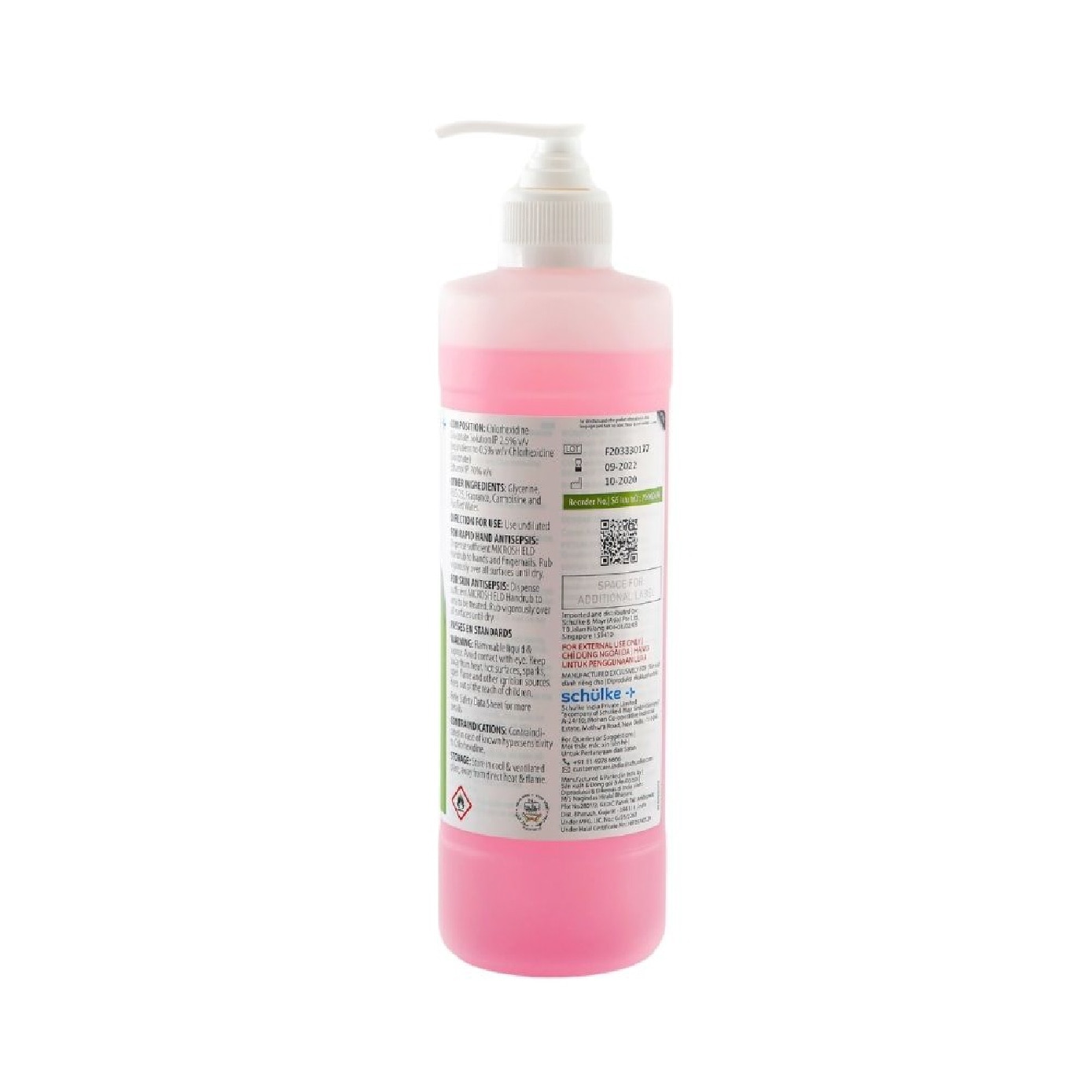 Chlorhexidine & Ethanol Solution Pink Handrub 500ml image