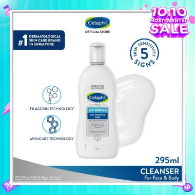 CETAPHIL Pro AD Derma Skin Restoring Body Wash 295ml