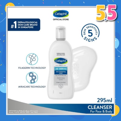CETAPHIL Pro AD Derma Skin Restoring Body Wash 295ml