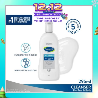 CETAPHIL Pro AD Derma Skin Restoring Body Wash 295ml