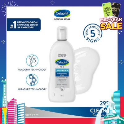 CETAPHIL Pro AD Derma Skin Restoring Body Wash 295ml