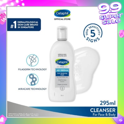 CETAPHIL Pro AD Derma Skin Restoring Body Wash 295ml