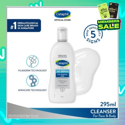 CETAPHIL Pro AD Derma Skin Restoring Body Wash 295ml