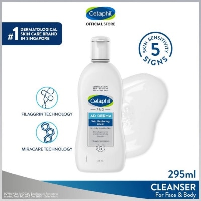 CETAPHIL Pro AD Derma Skin Restoring Body Wash 295ml