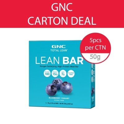 GNC Total Lean Bar Protein Snack Bar Blueberry Yogurt 50g x 5s