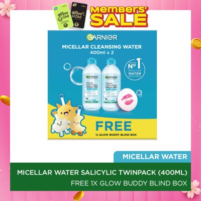 GARNIER Micellar Water Salicylic Twinpack + Glow Buddy Blind Box (400ml x 2s) + 1s