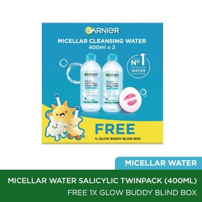 GARNIER Micellar Water Salicylic Twinpack + Glow Buddy Blind Box (400ml x 2s) + 1s