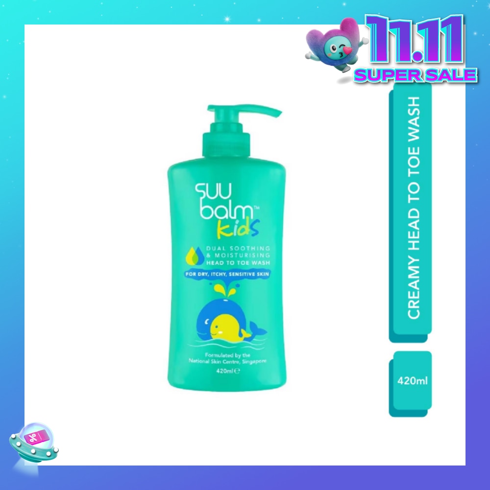 Kids Creamy Head To Toe Wash (Soothing & Gentle) 420ml
