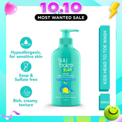 SUU BALM KIDS Kids Creamy Head To Toe Wash (Soothing & Gentle) 420ml image
