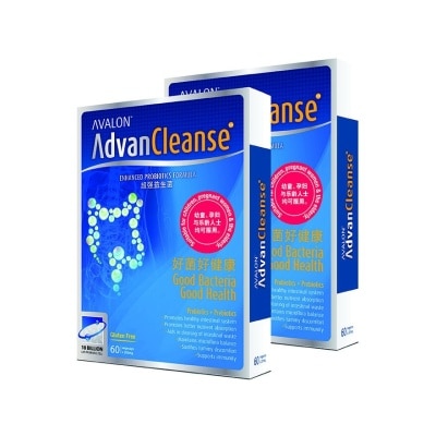 AVALON™ Advan Cleanse Enhanced Probiotics Formula Twins Pack 2x60 Capsules