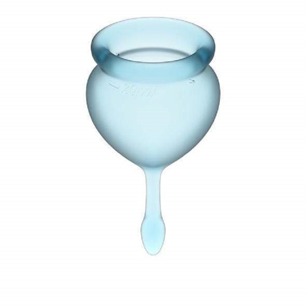 Feel Good Light Blue Menstrual Cup Set (Menstrual Cup 15ml + Menstrual Cup 20ml)