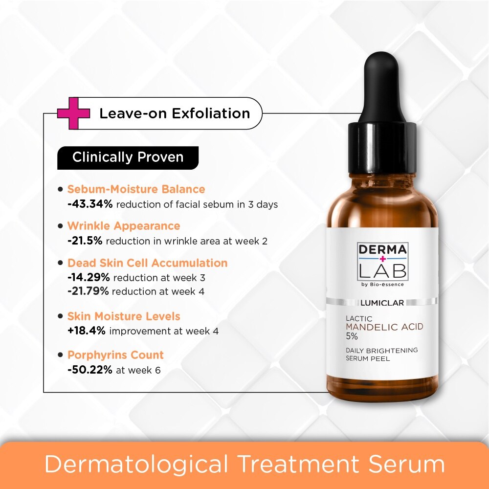 DERMA LAB Lumiclar Daily Brightening Peel Serum (Lactic Mandelic