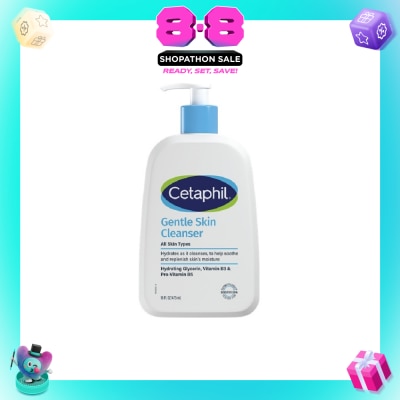 CETAPHIL - Gentle Skin Cleanser Hydrating Face & Body Wash (For All Skin Types, Sensitive Skin) 473ml