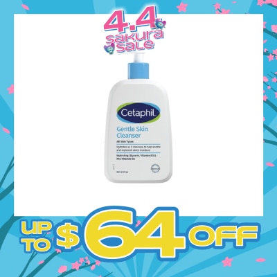 CETAPHIL - Gentle Skin Cleanser Hydrating Face & Body Wash (For All Skin Types, Sensitive Skin) 473ml