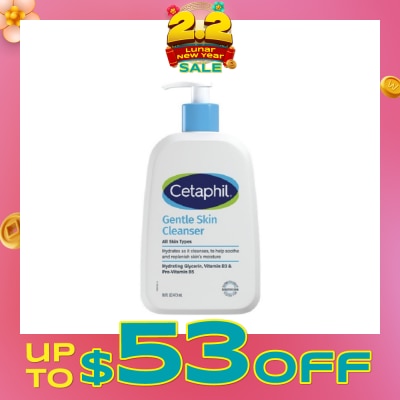 CETAPHIL Gentle Skin Cleanser Hydrating Face & Body Wash (For All Skin Types, Sensitive Skin) 473ml
