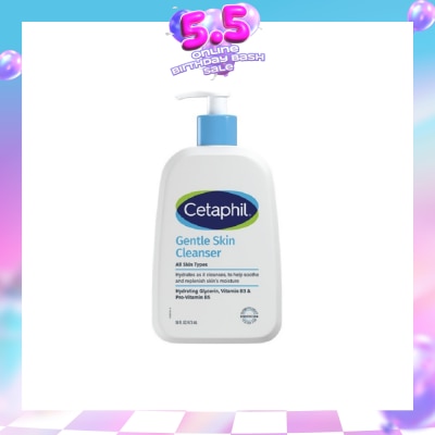 CETAPHIL - Gentle Skin Cleanser Hydrating Face & Body Wash (For All Skin Types, Sensitive Skin) 473ml