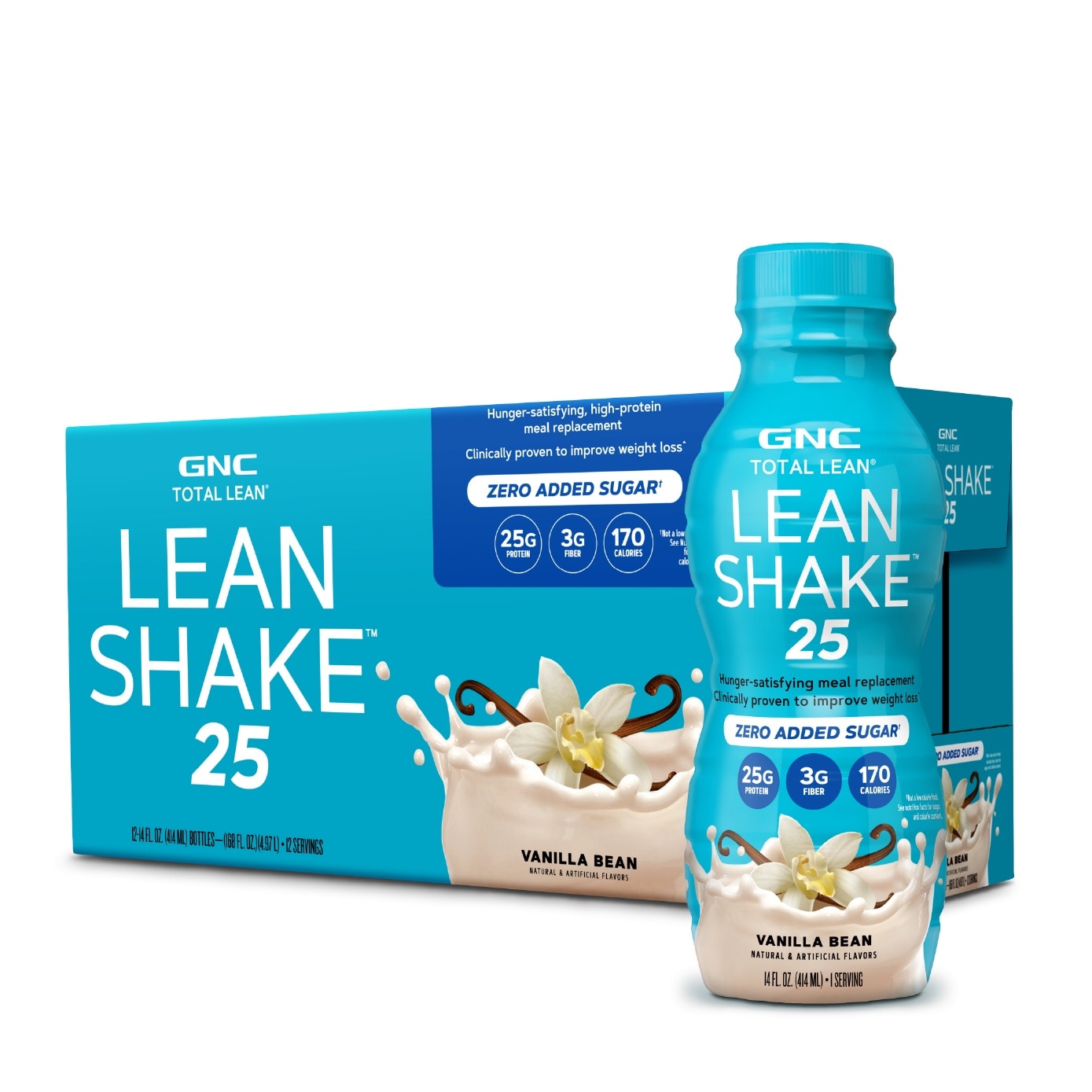 Total Lean Shake 25 Ready to Drink Zero Added Sugar Vanilla Bean 414ml x 12s