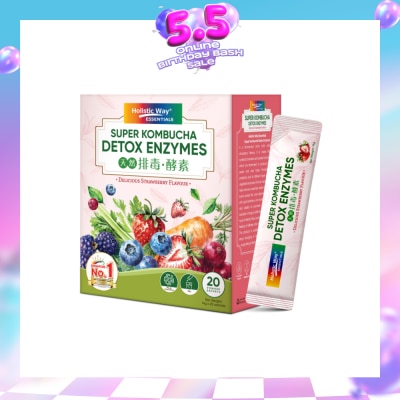 HOLISTIC WAY - Essentials Super Kombucha Detox Enzymes Strawberry Flavour 14g x 20s