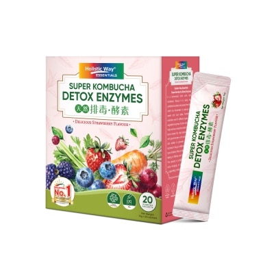 HOLISTIC WAY - Essentials Super Kombucha Detox Enzymes Strawberry Flavour 14g x 20s
