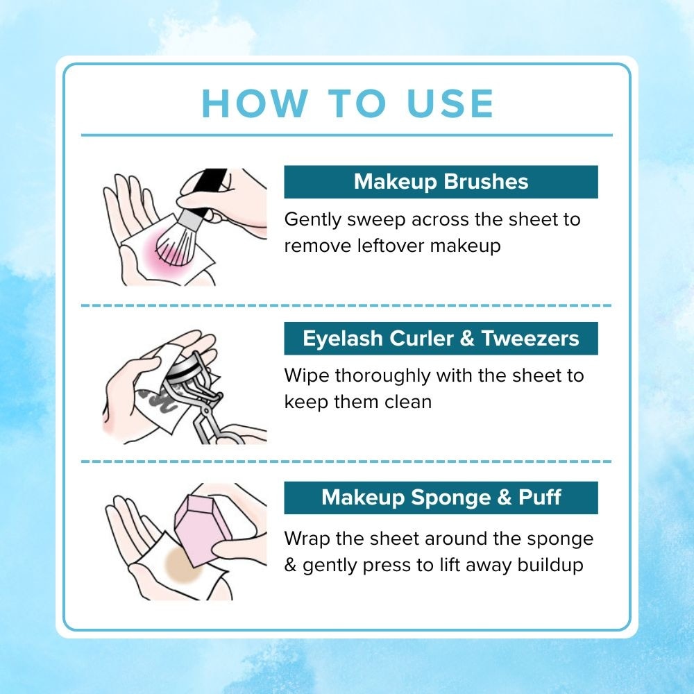 Makeup Tools Cleaner Sheet 30s