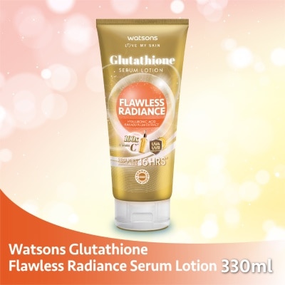 glutathione available in watsons WATSONS Glutathione Flawless Radiance Serum Lotion 330ml | Body & Hand