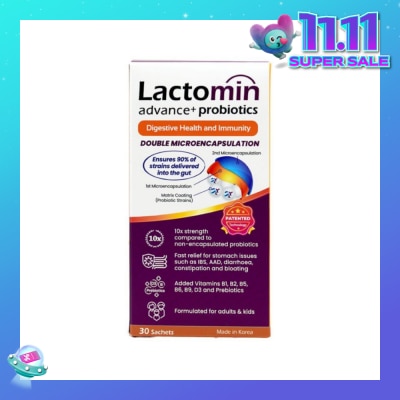 LACTOMIN Probiotics with added Vitamins + Prebiotics 30s