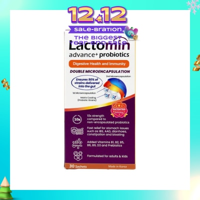 LACTOMIN Probiotics with added Vitamins + Prebiotics 30s
