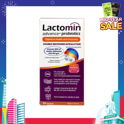 LACTOMIN Probiotics with added Vitamins + Prebiotics 30s