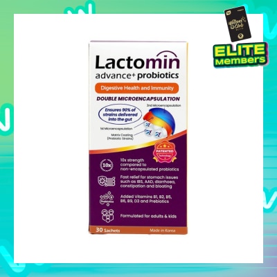 LACTOMIN Probiotics with added Vitamins + Prebiotics 30s