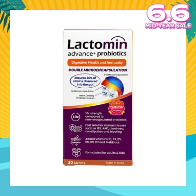 LACTOMIN Probiotics with added Vitamins + Prebiotics 30s