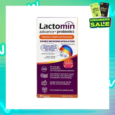 LACTOMIN Probiotics with added Vitamins + Prebiotics 30s