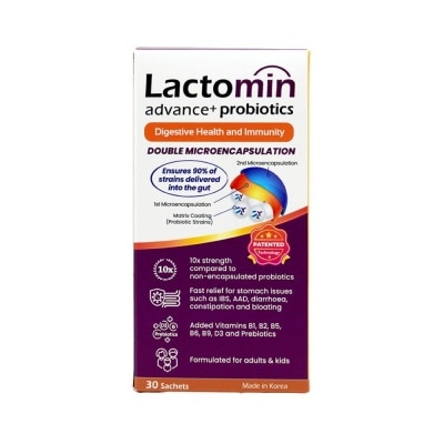 LACTOMIN Probiotics with added Vitamins + Prebiotics 30s