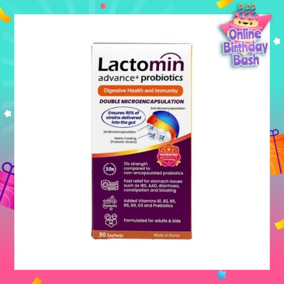 LACTOMIN Probiotics with added Vitamins + Prebiotics 30s