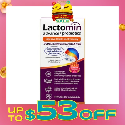 LACTOMIN [CNY] Probiotics with added Vitamins + Prebiotics 30s
