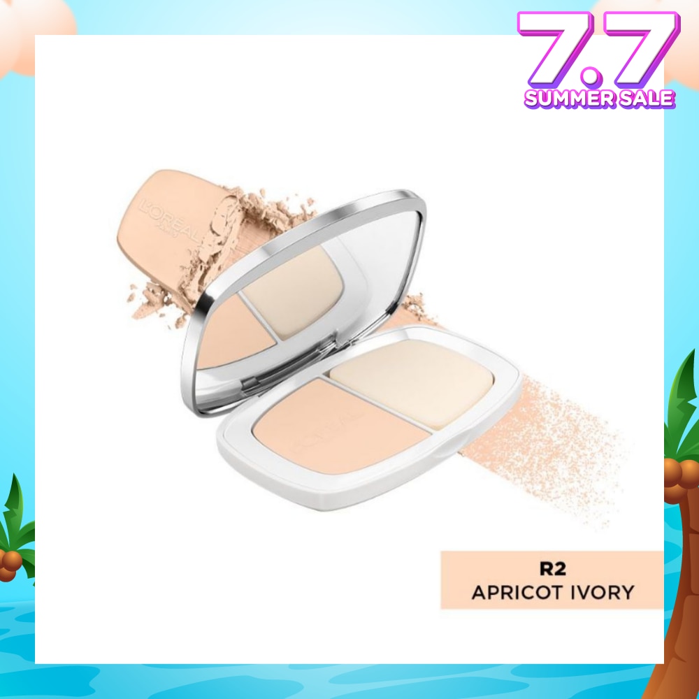 L'OREAL PARIS MAKEUP True Match Two-Way Cake Powder Foundation R2 Apricot Ivory 9g