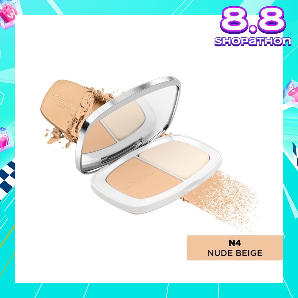 L'OREAL PARIS MAKEUP True Match Two-Way Cake Powder Foundation N4 Nude Beige 9g