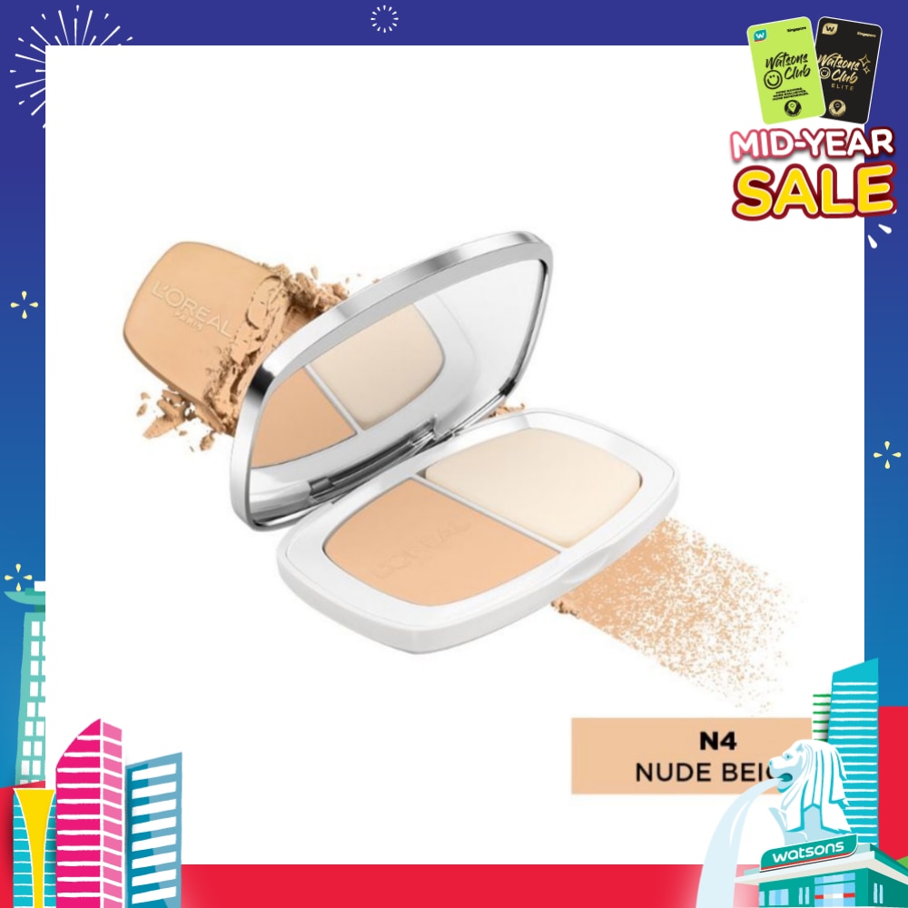 L'OREAL PARIS MAKEUP True Match Two-Way Cake Powder Foundation N4 Nude Beige 9g