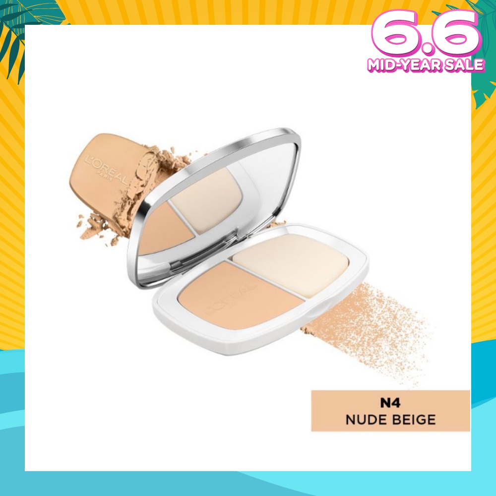 L'OREAL PARIS MAKEUP True Match Two-Way Cake Powder Foundation N4 Nude Beige 9g