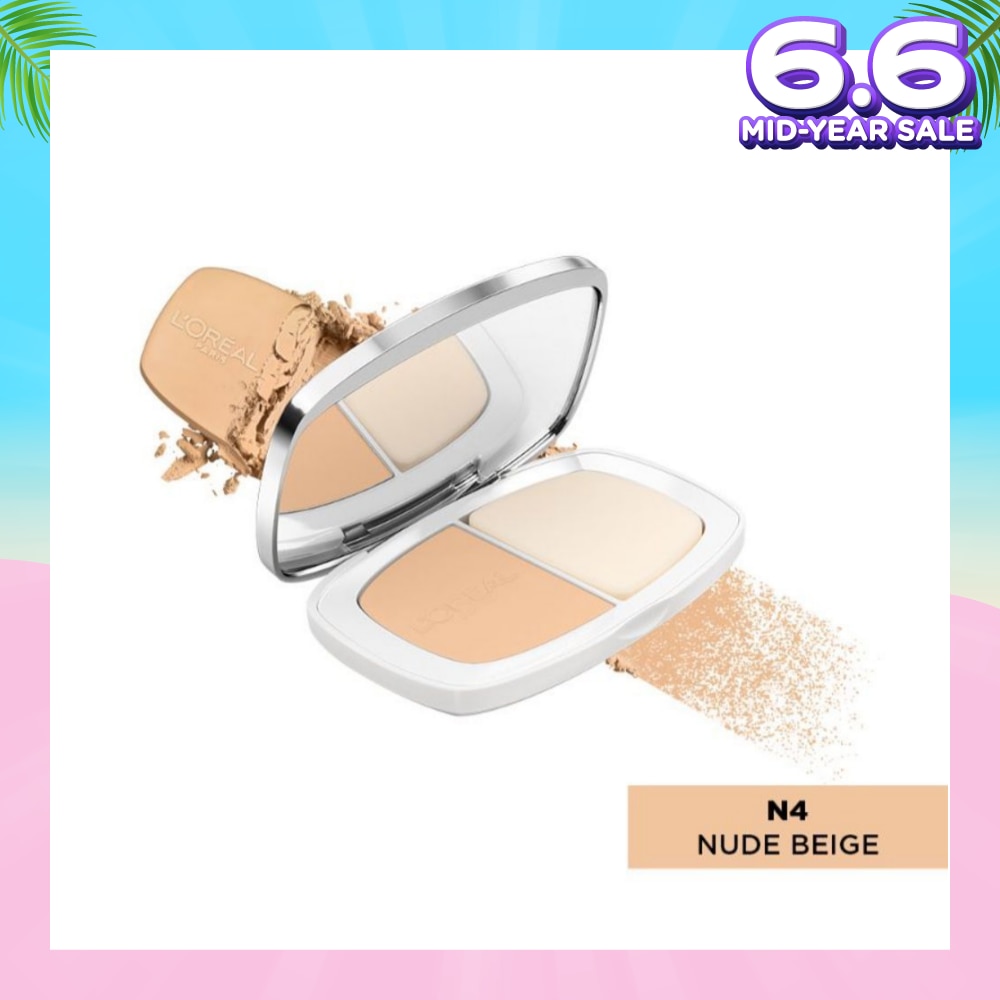 L'OREAL PARIS MAKEUP True Match Two-Way Cake Powder Foundation N4 Nude Beige 9g