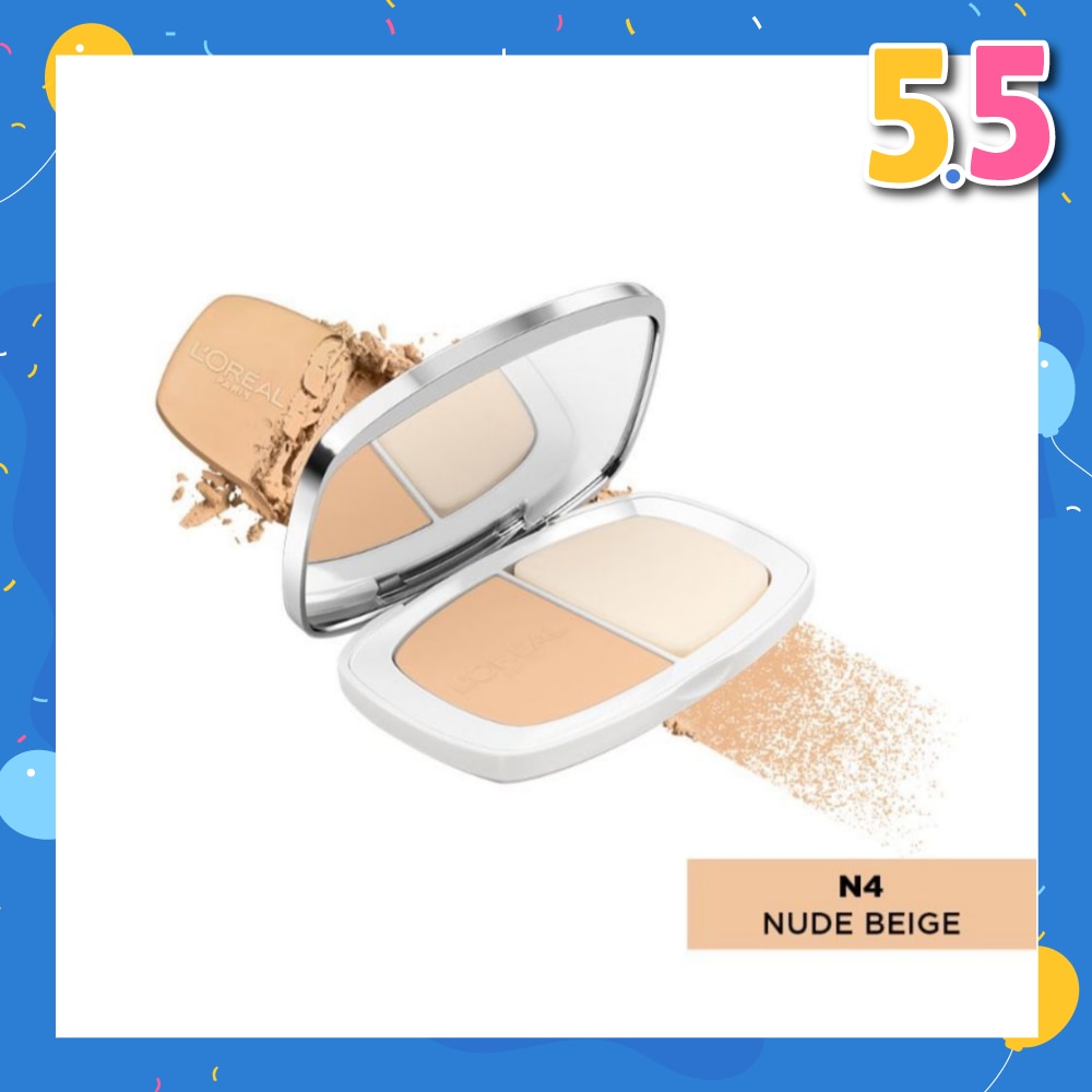 L'OREAL PARIS MAKEUP True Match Two-Way Cake Powder Foundation N4 Nude Beige 9g
