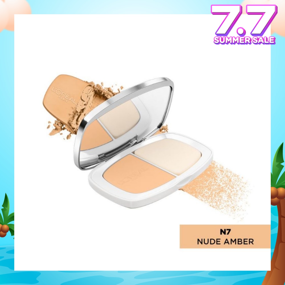 L'OREAL PARIS MAKEUP True Match Two-Way Cake Powder Foundation N7 Nude Amber 9g